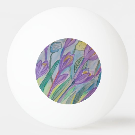 Abstracte lentescrocus pingpongbal (Voorkant)