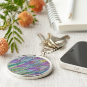 Abstracte lentescrocus Premier Key Ring Sleutelhanger (Zijkant)