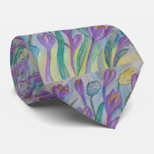 Abstracte lentescrocus stropdas (Opgerold)