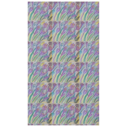 Abstracte lentescrocus tafelkleed (Voorkant)