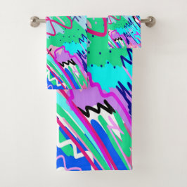 Abstracte lenteslag bad handdoek