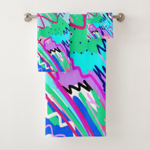 Abstracte lenteslag bad handdoek