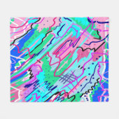 Abstracte lenteslag fleece deken (Voorkant (Horizontaal))