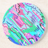 Abstracte lenteslag zandsteen onderzetter (Voorkant)