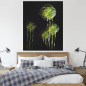Abstracte lentevloerbomen #3 canvas afdruk (Insitu (Slaapkamer))
