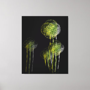 Abstracte lentevloerbomen #3 canvas afdruk