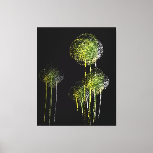Abstracte lentevloerbomen #3 canvas afdruk (Voorkant)