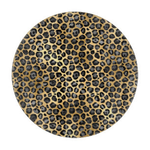 ABSTRACTE LEOPARD GOLD TRAY CUTARD SNIJPLANK