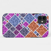 Abstracte leopard-kunst | Paarse grijze pleinen Case-Mate iPhone Case (Achterkant (horizontaal))