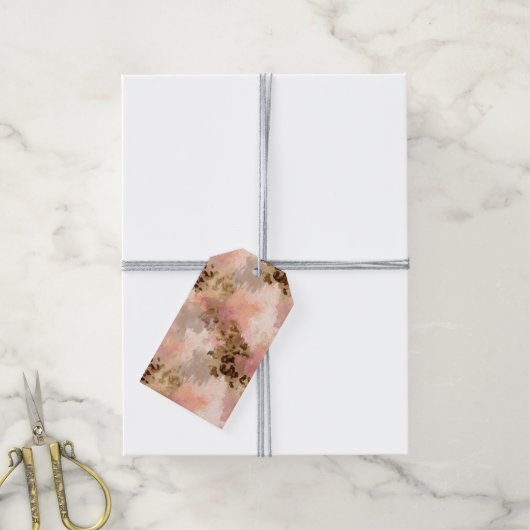 Abstracte Leopard Print Gift Label Cadeaulabel (Met Touw)
