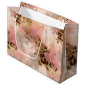 Abstracte Leopard Print Grote Gift Bag Groot Cadeauzakje (Voorkant Gekanteld)