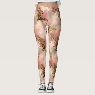 Abstracte Leopard Print Leggings