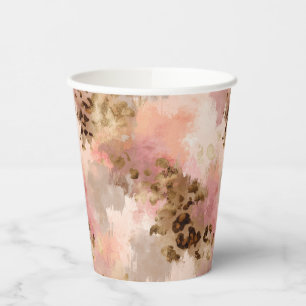 Abstracte Leopard Print Paper Cups Papieren Bekers
