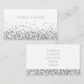 Abstracte Leopard Silver Animal Print op maat Visitekaartje (Voorkant / Achterkant)