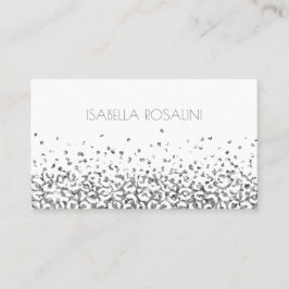 Abstracte Leopard Silver Animal Print op maat Visitekaartje