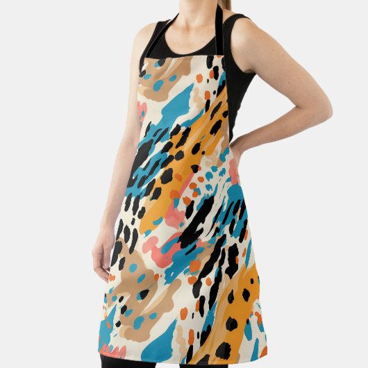 Abstracte leopardafdruk schort (Insitu)