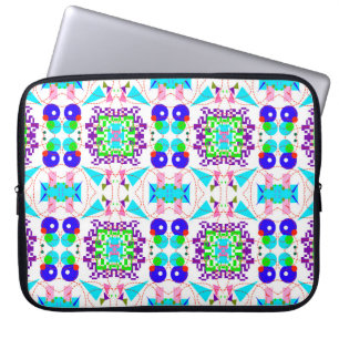 Abstracte leuke achtergrond. Kleurvormenpatroon.ab Laptop Sleeve