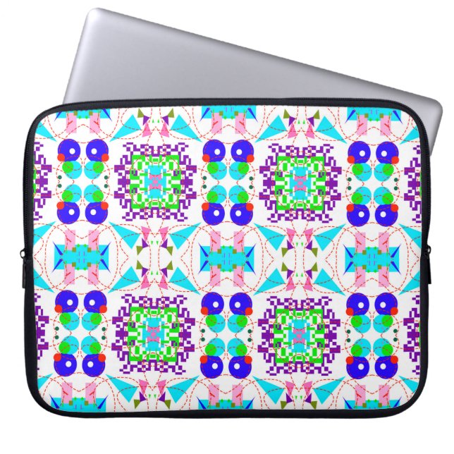 Abstracte leuke achtergrond. Kleurvormenpatroon.ab Laptop Sleeve (Voorkant)