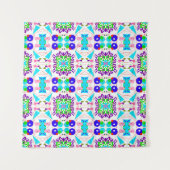 Abstracte leuke achtergrond. Kleurvormenpatroon.ab Wandkleed (Voorkant (horizontaal))