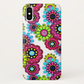 Abstracte leuke cartoons bloemen florale kinderen Case-Mate iPhone case (Achterkant)