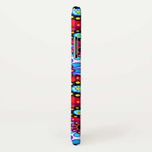 Abstracte leuke cartoons bloemen florale kinderen  Case-Mate iPhone case (Achterkant / rechts)