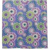 Abstracte leuke cartoons bloemen florale kinderen  douchegordijn (Voorkant)