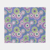 Abstracte leuke cartoons bloemen florale kinderen  fleece deken (Voorkant (Horizontaal))