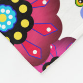 Abstracte leuke cartoons bloemen florale kinderen  fleece deken (Hoek)