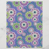 Abstracte leuke cartoons bloemen florale kinderen  flyer (Achterkant)