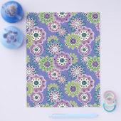 Abstracte leuke cartoons bloemen florale kinderen  flyer (Enkel)