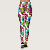 Abstracte leuke cartoons bloemen florale kinderen  leggings (Achterkant)