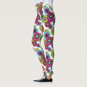 Abstracte leuke cartoons bloemen florale kinderen  leggings (Links)