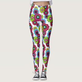 Abstracte leuke cartoons bloemen florale kinderen  leggings