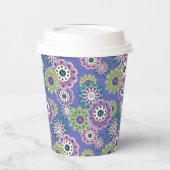 Abstracte leuke cartoons bloemen florale kinderen papieren bekers (Links)