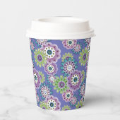 Abstracte leuke cartoons bloemen florale kinderen papieren bekers (Achterkant)