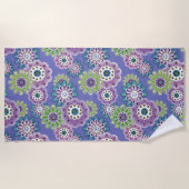 Abstracte leuke cartoons bloemen florale kinderen  strandlaken (Voorkant)