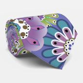 Abstracte leuke cartoons bloemen florale kinderen  stropdas (Opgerold)