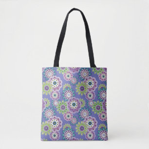 Abstracte leuke cartoons bloemen florale kinderen  tote bag