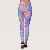 Abstracte Leuke Kleur Polka Dots Waterverf Patroon Leggings (Achterkant)