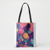 "Abstracte Leuke Kleurrijke Cartoon Patroon Tas" Tote Bag (Voorkant)