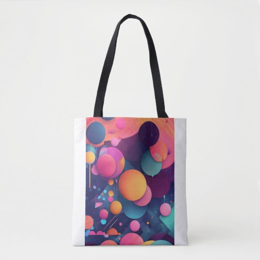 "Abstracte Leuke Kleurrijke Cartoon Patroon Tas" Tote Bag (Voorkant)