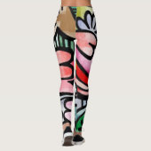 Abstracte Leuke kleurrijke Leggings (Achterkant)