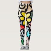 Abstracte Leuke kleurrijke Leggings (Voorkant)