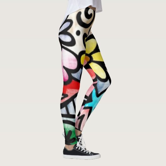 Abstracte Leuke kleurrijke Leggings (Rechts)