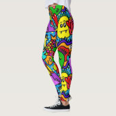 Abstracte leuke kleurrijke Leggings (Links)