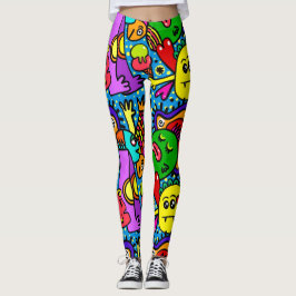 Abstracte leuke kleurrijke Leggings