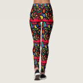 Abstracte leuke kleurrijke Leggings (Achterkant)