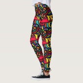 Abstracte leuke kleurrijke Leggings (Links)