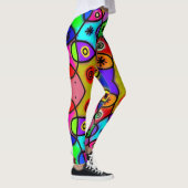 Abstracte leuke kleurrijke Leggings (Rechts)