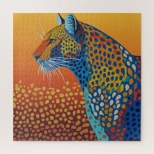 Abstracte Leuke Luipaard Kunst Legpuzzel (Verticaal)